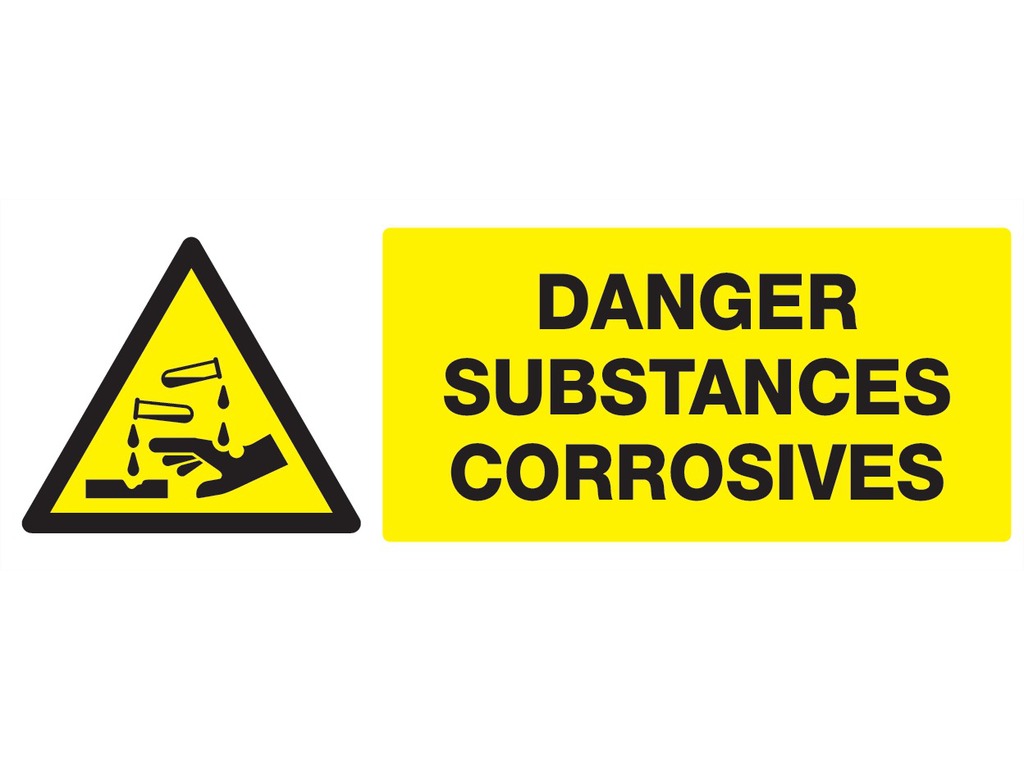 Danger substances corrosives