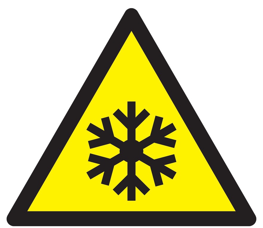 Danger, basses températures, conditions de gel