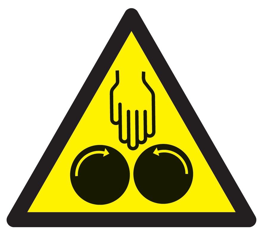 Danger d’écrasement sous cylindre