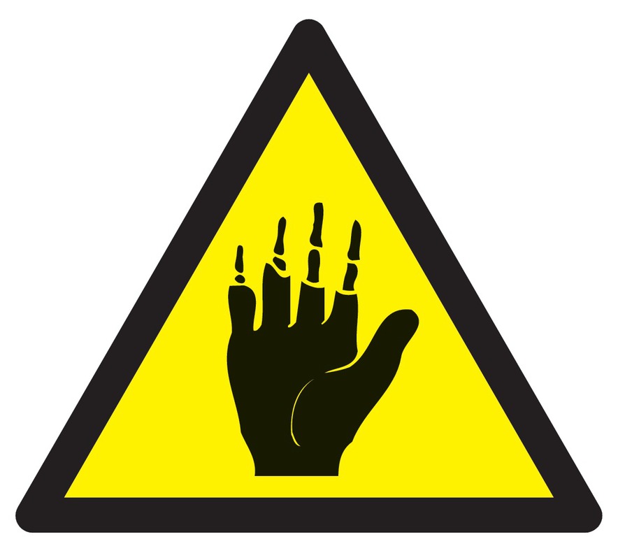 Danger produit corrosif pour les mains