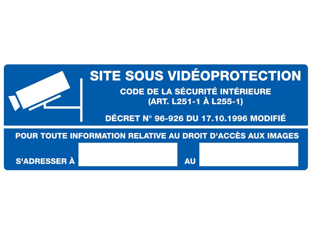 Site sous vidéoprotection (à compléter)