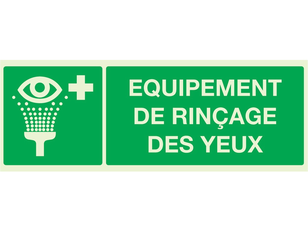 Stickers Rinçage Des Yeux DIN EN ISO 7010 - Lot De 4 - Dimensions 7,5 Cm - Résistants Intérieur/extérieur