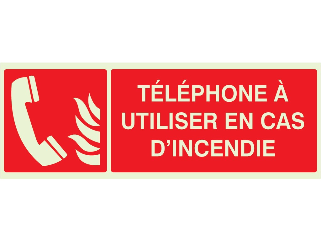 Téléphone à utiliser en cas d'incendie