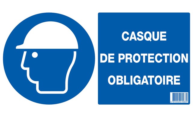 Casque de protection obligatoire