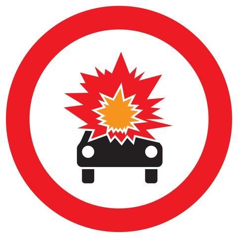 Transports interdit de produits explosifs, inflammables