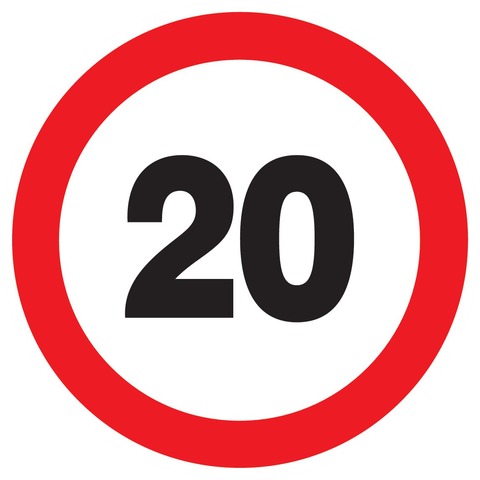 Interdit de rouler à plus de 20 km/h