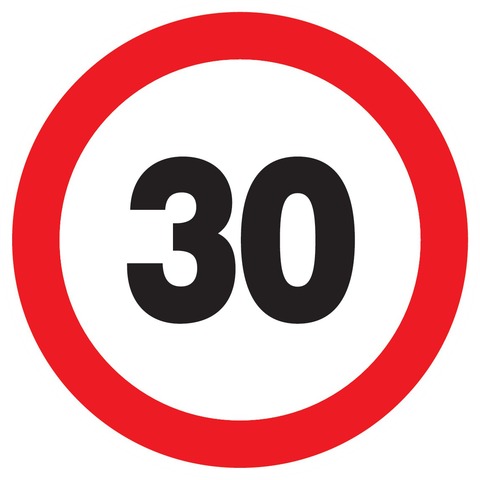 Interdit de rouler à plus de 30 km/h