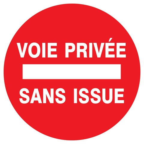 Voie privée sans issue