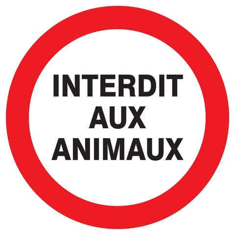 Interdit aux animaux