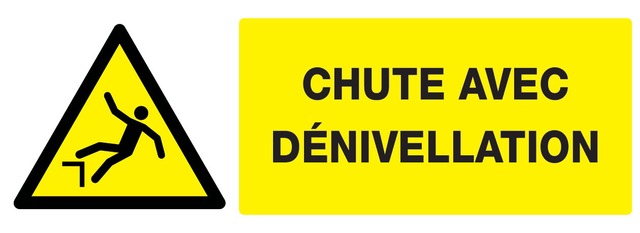 Danger chute avec dénivellation