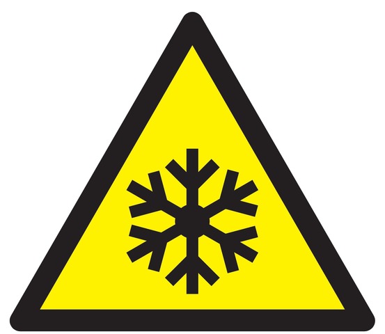 Danger, basses températures, conditions de gel