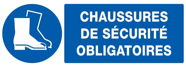 Chaussures de sécurité obligatoires