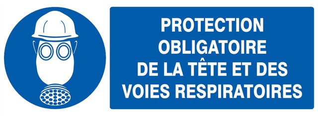 Protection obligatoire de la tête et des voies respiratoires