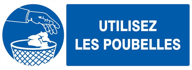 Utilisez les poubelles