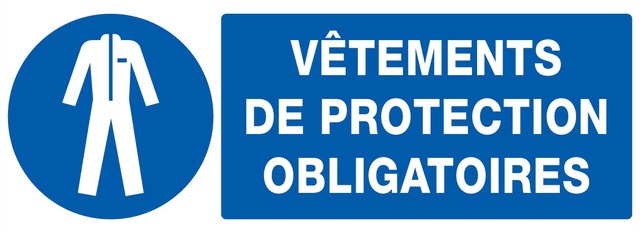 Vêtements de protection obligatoires