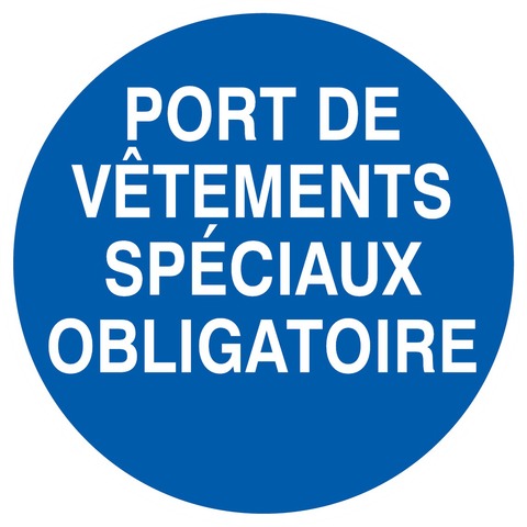 Port vêtements spéciaux obligatoire