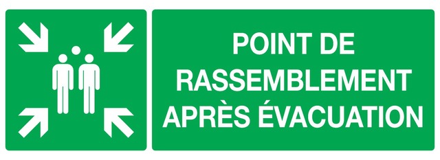 Point de rassemblement après évacuation