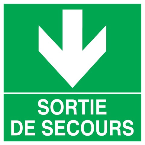 Sortie de secours en bas