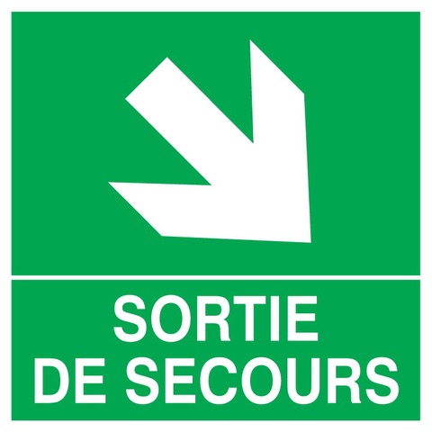 Sortie de secours en bas à droite