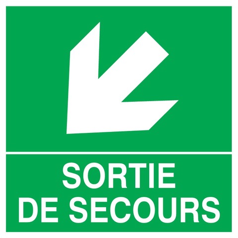 Sortie de secours en bas à gauche