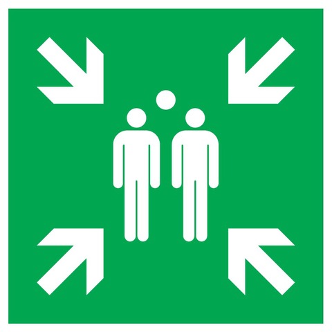 Point de rassemblement après évacuation