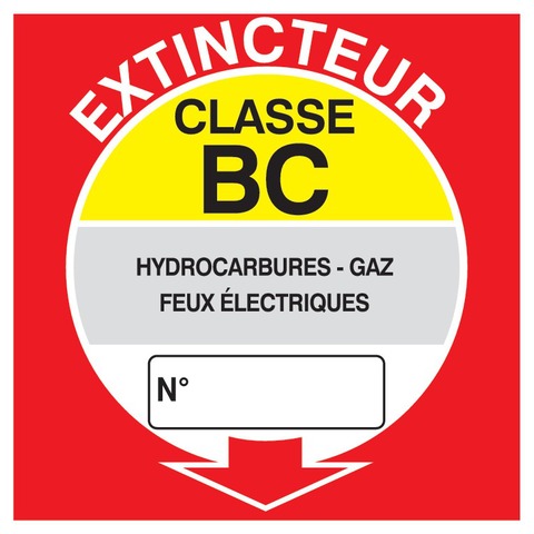 Extincteur classe BC