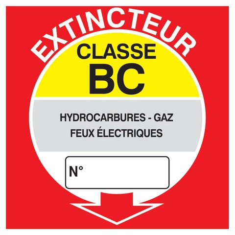 Extincteur classe BC