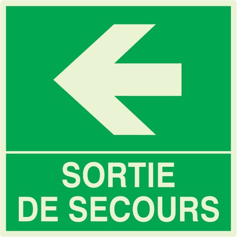 Sortie de secours à gauche