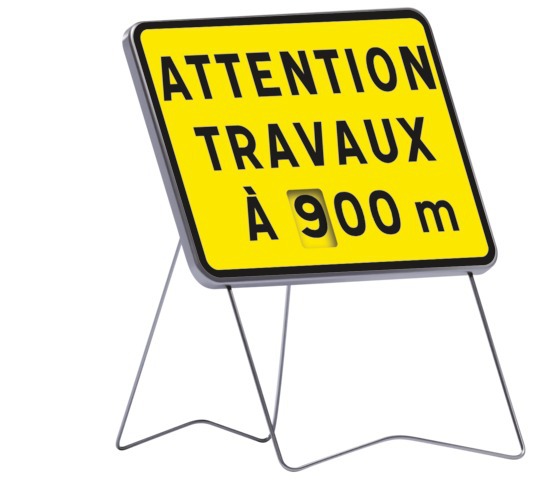 KC1 Attention travaux (disque chiffres)