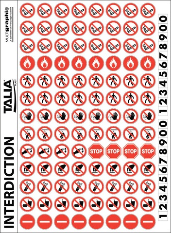 Mini-pictos Signaux d’interdiction