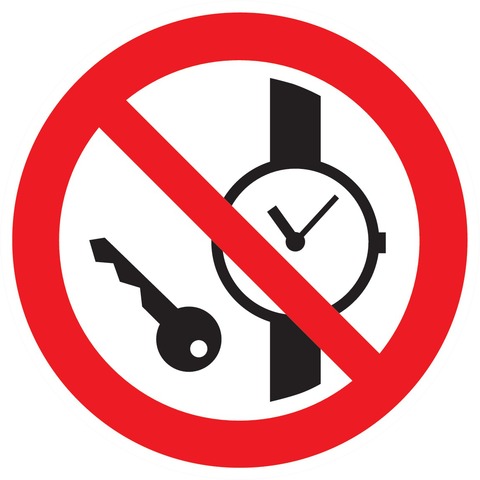 Articles métalliques ou montres interdits