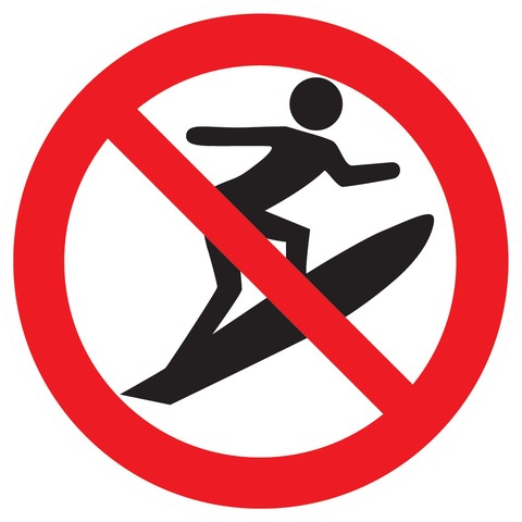 Sports de glisse interdits