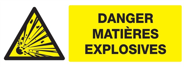Danger matières explosives