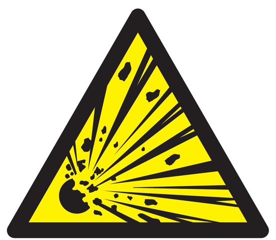 Danger, matières explosives