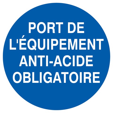 Port des équipements anti-acide obligatoire