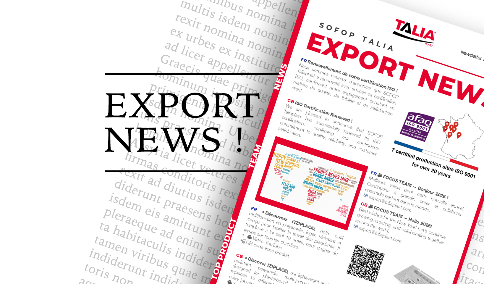 EXPORT NEWS Janvier 2026